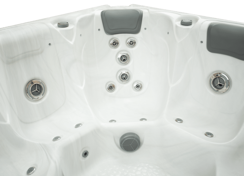 JNJ Spas boblebad - 349 hvit marmor
