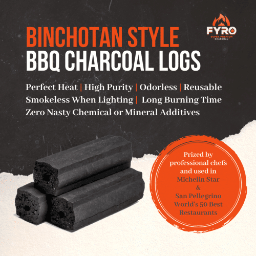 FYRO Binchotan Style, Chef's Choice Premium Grilling Charcoal 10 kg - Bilde 3