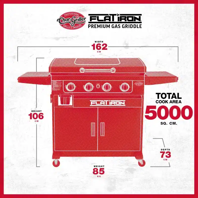 Char-griller® - Flat Iron™ Premium Gas Griddle Plancha (no regulator)