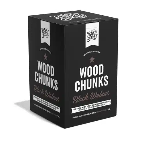 HOLY SMOKE BBQ SMOKE WOOD CHUNKS BLACK WALNUT 3 KG