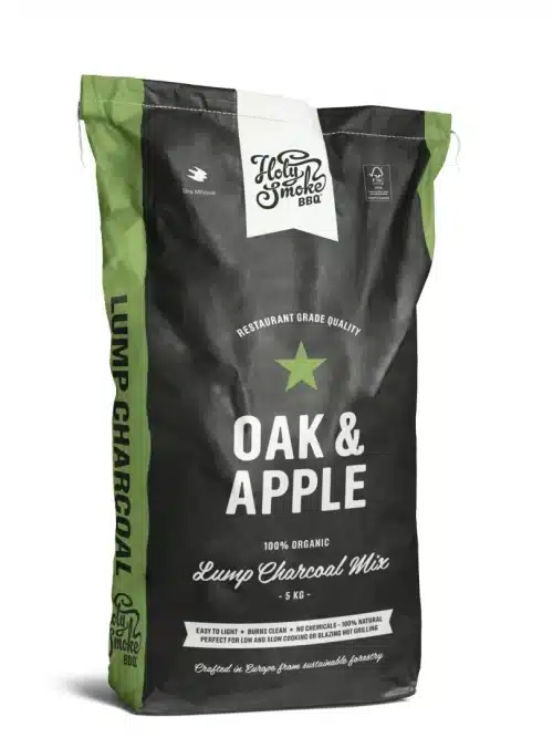 HOLY SMOKE BBQ - RESTAURANT GRADE LUMP CHARCOAL MIX OAK / APPLE, 5KG