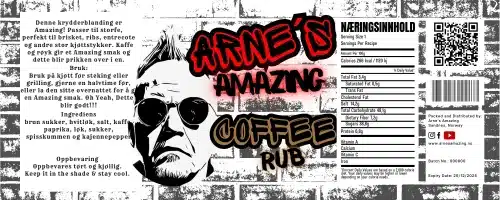 Arne`s Amazing Coffee Rub 220gr - Bilde 2