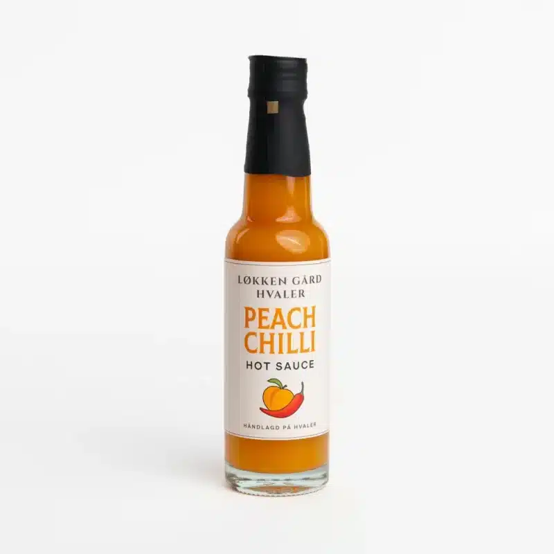 Alternative view of Peach chili hot sauce - Løkken Gård Hvaler