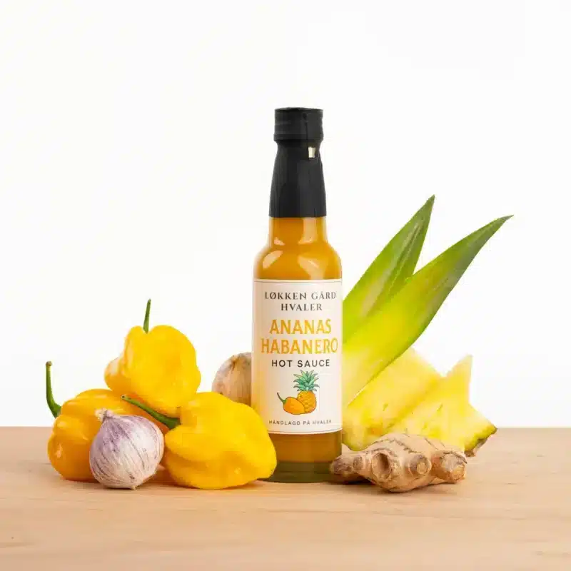 Ananas Habanero hot sauce - Løkken Gård Hvaler