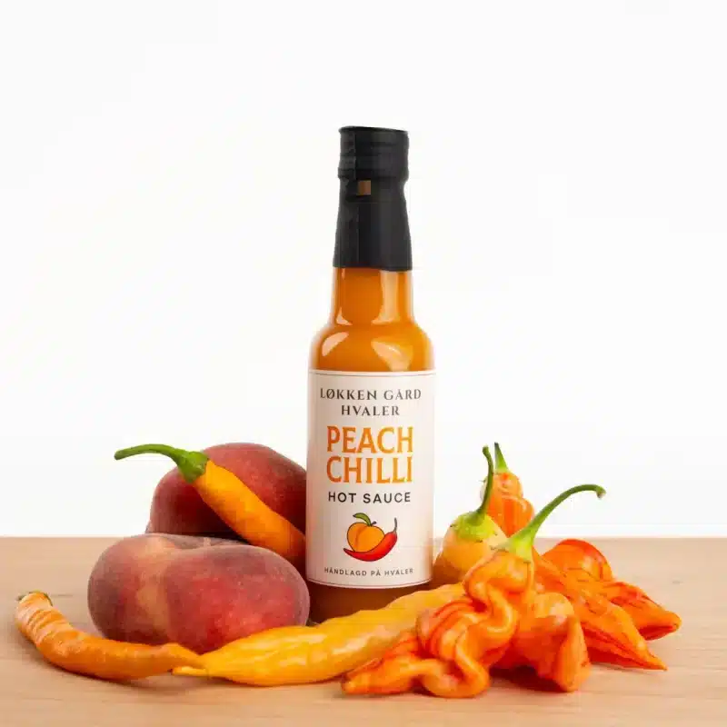 Peach chili hot sauce - Løkken Gård Hvaler