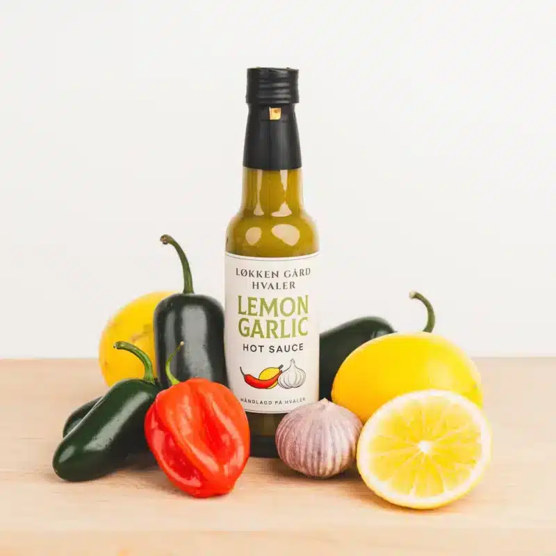 Lemon Garlic hot sauce - Løkken Gård Hvaler