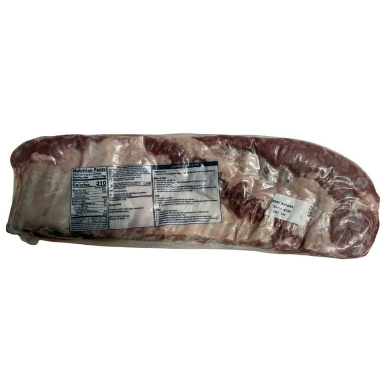 Alternative view of St. Louis style spareribs - USA