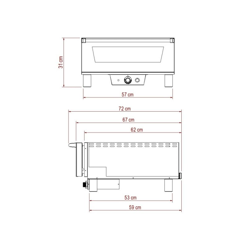 Alternative view of Effeuno N5 Elektrisk Pizzaovn - Willys pizza