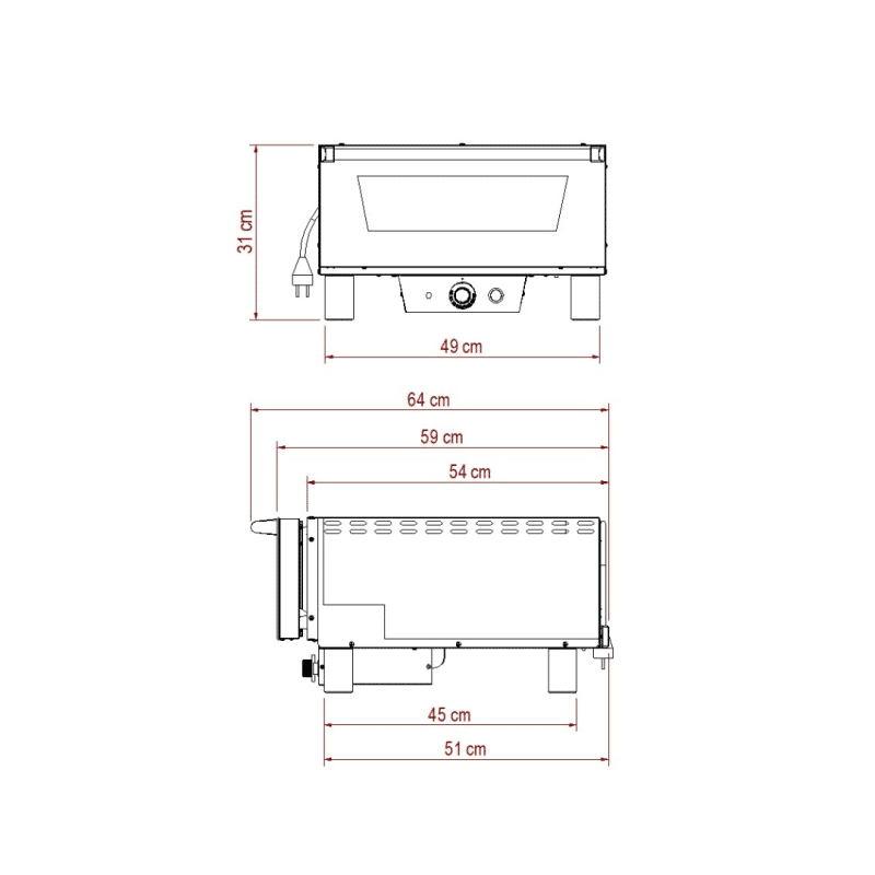 Alternative view of Effeuno N4 Elektrisk Pizzaovn - Willys pizza