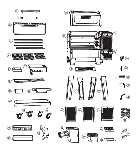 Reservedel til grill