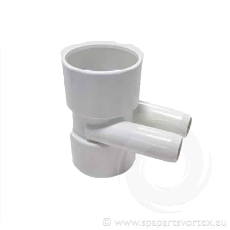 Water Manifold 1.5"S x 1.5"S x 3/4" SB (2 Barb)